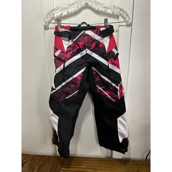 FLY RACING KINETIC OVER-BOOT PANT BLACK/PINK Girls Size 20 - Picture 1 of 5
